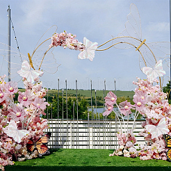 Gauze & Iron Butterfly Decoration for Wedding&nbsp;AJEW-WH0709-354