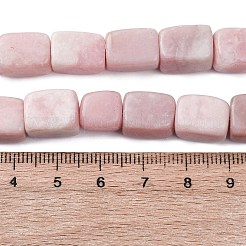 天然石ピンクオパールビーズ連売り  直方体の  12~13x8~10x8~10mm  穴：1mm  約30~31個/連  14.76''（37.5cm）〜14.96''（38cm）&nbsp;G-D098-D04-01