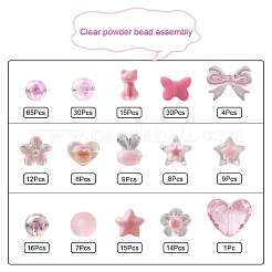 238Pcs 15 Style Transparent & Opaque Acrylic Beads&nbsp;DIY-YW0005-41