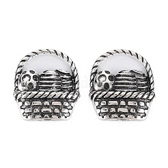 合金のチベット風チャーム  カドミウムフリー＆鉛フリー  買い物かご  アンティークシルバー  22.5x19x5mm  穴：5.5x14mm&nbsp;PALLOY-T075-137AS-RS