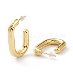 Brass Half Hoop Earrings&nbsp;EJEW-A056-23G