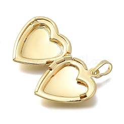 Valentine's Day Brass Heart Locket Pendants&nbsp;KK-D431-035E-G