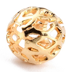 Long-Lasting Plated Hollowed Brass Beads&nbsp;KK-O133-002A-G