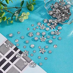 160Pcs 8 Style 304 & 316 Stainless Steel Fancy Bead Caps&nbsp;STAS-UN0038-80