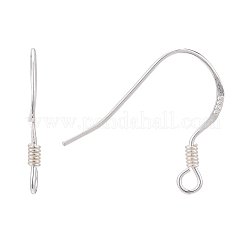 925スターリングシルバーピアスフック  スタンプ925個付き  銀  15x18x1.3mm  穴：1.5mm  24ゲージ  ピン：0.5mm&nbsp;STER-K167-049B-S
