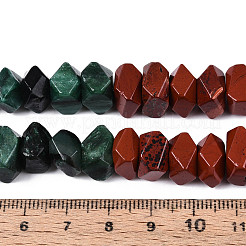Natural Fuchsite & Red Jasper & Rainbow Moonstone Beads Strands&nbsp;G-T144-16B-01
