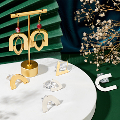 16個8スタイル201ステンレススチールコネクタチャーム＆ペンダント  レーザー切断  半円＆アーチ＆馬の目＆ひし形  本物の18kゴールドメッキ＆ゴールデン＆ステンレススチールカラー  21~35x20~34x1mm  穴：1.5~1.6mm&nbsp;STAS-BC0003-37