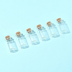 18 個のガラス瓶  コルクプラグ付き  ウィッシングボトル  コラム  透明  2.2x4cm&nbsp;CON-FS0001-15B