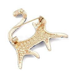 Alloy Rhinestone Lapel Pins for Backpack Clothes&nbsp;LS-JEWB-P055-06G-02