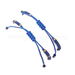 2Pcs Natural Lapis Lazuli & Glass Seed Beads Braided Bead Bracelets for Women&nbsp;BJEW-MZ00247-02