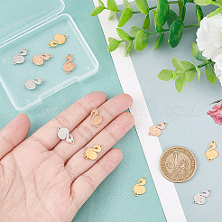 12Pcs 3 Colors 304 Stainless Steel Connector Charms&nbsp;STAS-DC0007-95