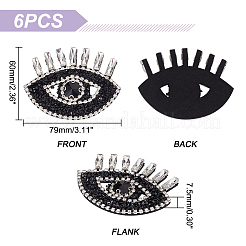 Evil Eye Shape Appliques&nbsp;DIY-WH0401-33