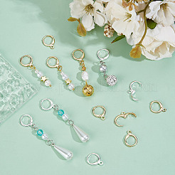 80Pcs 8 Styles Brass Hoop Earrings Findings&nbsp;FIND-DR0001-65C