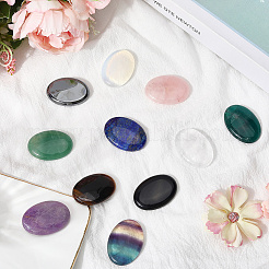 11Pcs 11 Styles Oval Mixed Gemstone Worry Stones&nbsp;G-SP0001-30