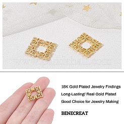 Brass Filigree Joiners Links&nbsp;KK-BC0006-54G-NF