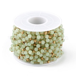 Dyed Natural Jade Round Beaded Chain&nbsp;CHS-C006-01E