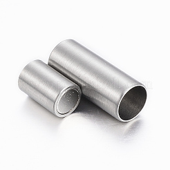 Tarnish Resistant Smooth 304 Stainless Steel Magnetic Clasps with Glue-in Ends&nbsp;STAS-G179-36P-5mm