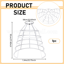Polyester & Steel Wire Skirt 5 Hoop Petticoat for Wedding Dress Ball Gown&nbsp;DIY-WH0591-493A