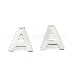 Non-Tarnish 304 Stainless Steel Alphabet Charms&nbsp;X-STAS-O073-01