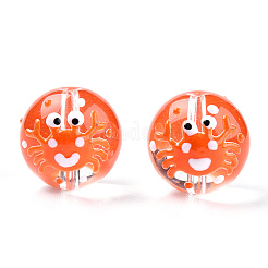 Transparent Glass with Enamel Beads&nbsp;LAMP-T011-32A