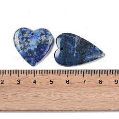 天然のラピスラズリペンダント  ハート  23~31.5x21~27x3~6mm  穴：1.4mm&nbsp;G-Q164-01