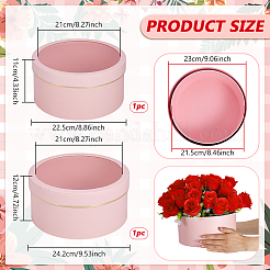 2Pcs 2 Sizes Flat Round Cardboard Paper Flower Organizer Package Boxes&nbsp;CON-BC0007-79C