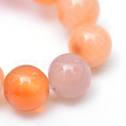 丸染め天然な赤瑪瑙ビーズ連売り  6mm  穴：1mm  約63個/連  14.4~14.6インチ&nbsp;LS-G-R345-6mm-09