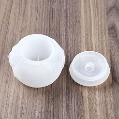 キャンドルシリコンモールド  家庭用品  ラウンド  ホワイト  98x95x67mm  内径：55mm  2個/セット&nbsp;DIY-U005-09