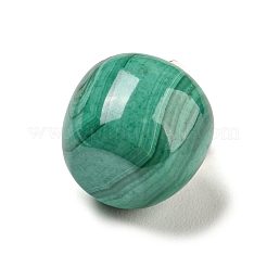 天然石マラカイトペンダント  合金スナップオンベイル付きアップルチャーム  プラチナ  13.5x12mm  穴：3.7x4.2mm&nbsp;LS-G-D094-03P