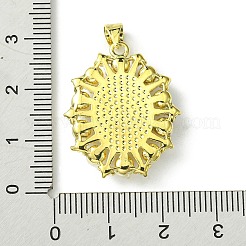 環境に優しい真鍮のペンダント  天然シェルとプラスチックパールを使用  長持ちメッキ  18KGP本金メッキ  カドミウムフリー＆鉛フリー  オーバル  26x22x5mm  穴：5x3mm&nbsp;KK-A204-02A-03G