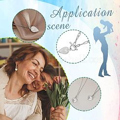 母の日 イオンプレーティング(IP) 304 ステンレススチール チャーム  丸カン付き  ワード「mom」を刻まれるハート  ゴールドカラー  12x11x4mm  穴：3mm  10個/箱&nbsp;STAS-UN0039-85