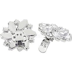 Alloy Rhinestone Shoe Clip Findings&nbsp;FIND-FG0001-02P