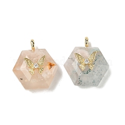 Natural Mixed Gemstone Faceted Pendants&nbsp;G-P585-01G
