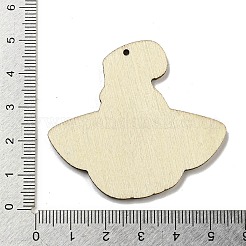 ウッドペンダント  ハロウィンモチーフ  オレンジ  カボチャ  46.5x51.5x3mm  穴：2mm&nbsp;WOOD-M012-02O