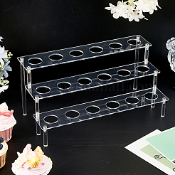 3-Tier Acrylic Ice Cream Display Riser Stands&nbsp;ODIS-WH0030-357B