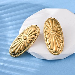 Oval 304 Stainless Steel Stud Earrings&nbsp;EJEW-Z109-01G