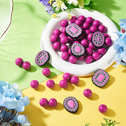 56Pcs 4 Styles Silicone Beads&nbsp;FIND-TA0010-75D