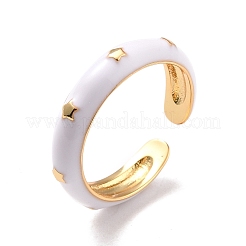 Brass with Enamel Rings&nbsp;RJEW-K236-01B
