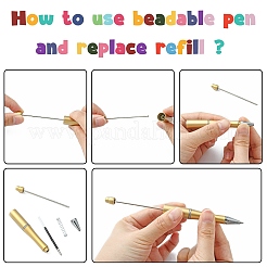 Plastic Beadable Pens&nbsp;AJEW-L082-A07