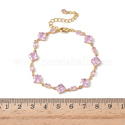 Brass Link Chain Bracelets&nbsp;BJEW-D378-07G