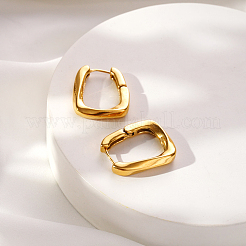 女性用304ステンレスフープピアス  18KGP本金メッキ  25x20mm&nbsp;VX9531