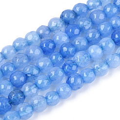 Dyed Natural White Jade Beads Strands&nbsp;G-T139-4mm-60-16