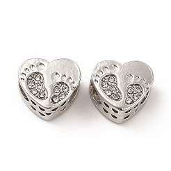 Rack Plating Alloy Rhinestone European Beads&nbsp;PALLOY-P289-53P
