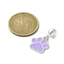 Platinum Tone Alloy Enamel European Dangle Charms&nbsp;PALLOY-JF03232