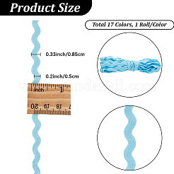 59.5M 17 Colors Wave Bending Fringe Trim&nbsp;OCOR-GF0005-91A