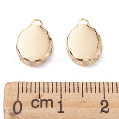 304ステンレススチールカボションセッティング  レースエッジベゼルカップ  オーバル  ゴールドカラー  トレイ：10x8mm  11.5x8.5x2mm&nbsp;STAS-P249-13B-G