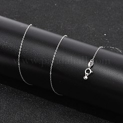 925 Sterling Silver Cable Chain Adjustable Slider Necklaces for Women&nbsp;NJEW-U030-01S-01