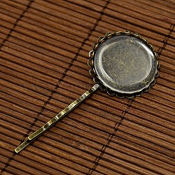 25mm Transparent Clear Domed Glass Cabochon Cover for Iron Hair Bobby Pin DIY Making&nbsp;DIY-X0069