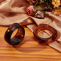 2Pcs 2 Colors Acrylic Bangles for Women&nbsp;BJEW-UN0001-76