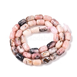 天然石ピンクオパールビーズ連売り  コラム  9~9.5x6mm  穴：0.9~1mm  約42~43個/連  15.24~15.8''（38.7~39.5センチメートル）&nbsp;G-G980-32